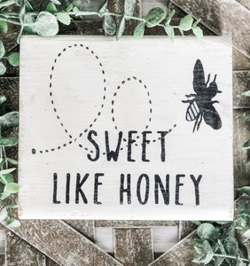 Bee Positive Affirmation Shelf Sitter Blocks - Gift - Rustic Decor