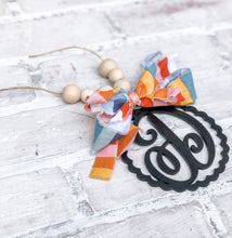 Load image into Gallery viewer, Wood Monogram Car Charm - Personalized Gift

