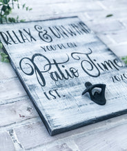 Load image into Gallery viewer, Personalized Rustic Patio Time Bottle Opener Sign
