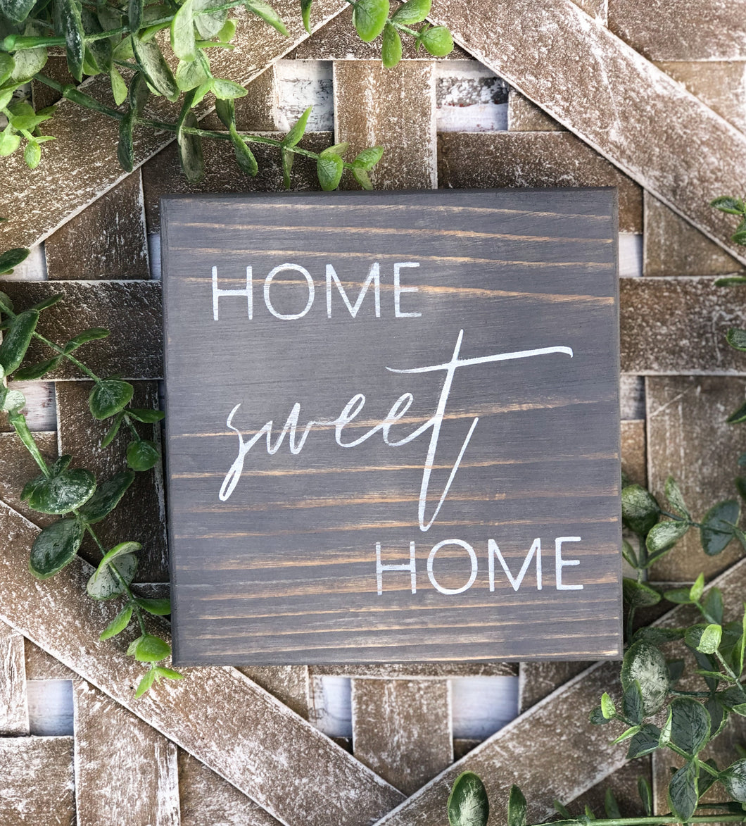 Home Sweet Home Shelf Sitter Sign - Housewarming Gift - Wedding Gift - Realtor Gift