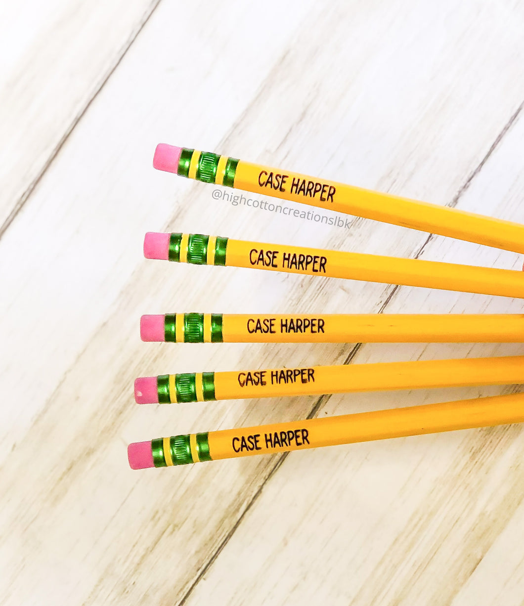 Personalized Pencil Set of 12 - Laser Engraved - Back To School - Teacher Gift - Office
