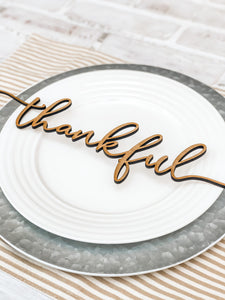 Thanksgiving Place Setting Words - Table Decor