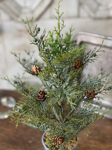 Glittering Greens Cedar Tree - Christmas Greenery - Winter Decor