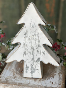 Rustic White Metal Tree - Christmas - Winter Decor