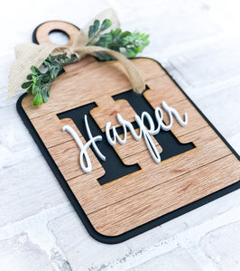 Personalized Wood Cutting Board Sign - Gift