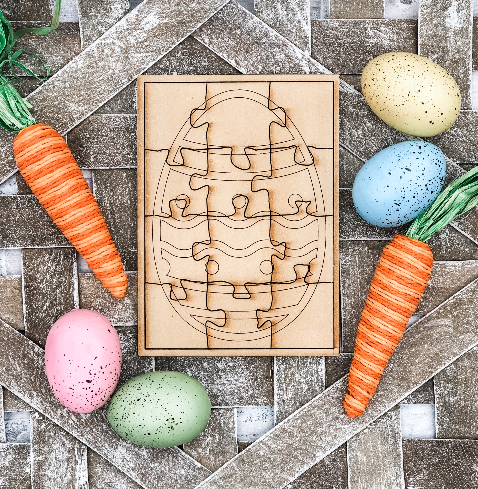 Easter Puzzle - Easter Basket Filler - DIY - Kid Craft - Easter Bunny –  High Cotton Creations