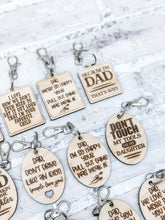 Load image into Gallery viewer, Wood Keychain for Dad - Father&#39;s Day Gift
