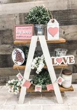 Load image into Gallery viewer, 3D Love Languages Tiered Tray Set - Valentine&#39;s Day - Holiday Decor
