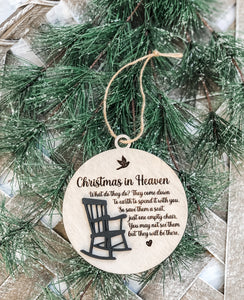 Christmas in Heaven Ornament - Christmas Tree Ornament