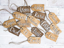 Load image into Gallery viewer, Personalized Wood Stocking Tags - Christmas Ornament - Gift Tag - Decoration
