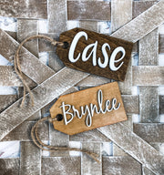 Personalized Wood Stocking Tags - Christmas Ornament - Gift Tag - Decoration