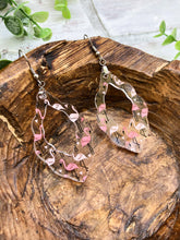 Load image into Gallery viewer, Flamingo Hearts Acrylic Earrings
