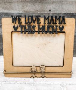 Love This Much Wood Picture Frame - Personalized Gift