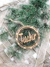 Load image into Gallery viewer, Teacher Ornament - Christmas Tree Ornament
