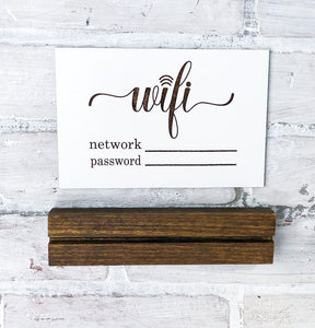 WiFi Network & Password Sign - Guest Bedroom Shelf Sitter - Office Decor