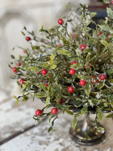 Load image into Gallery viewer, Winter Blaze Berry Half Sphere - Christmas Greenery - Winter Decor
