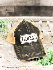 Local Distressed Trucker Hat - Baseball Cap