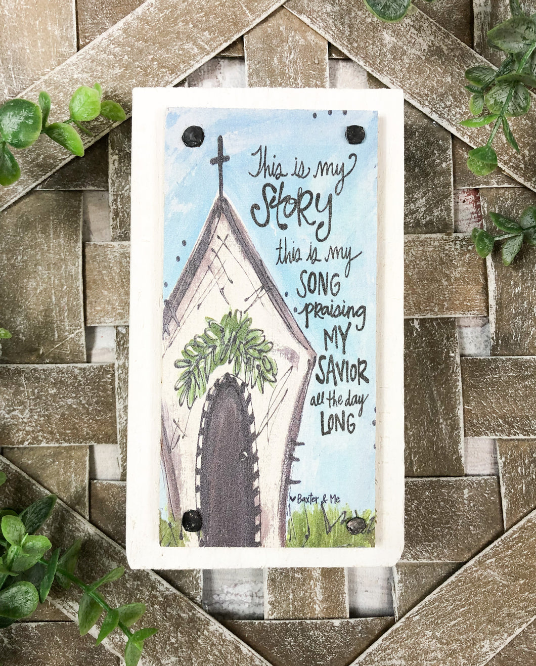 Happy Block Shelf Sitter Sign - Inspirational Gift