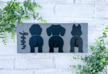 Load image into Gallery viewer, Dog Breed Silhouette Leash Holder Sign
