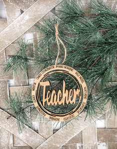 Teacher Ornament - Christmas Tree Ornament