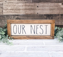 Load image into Gallery viewer, Our Nest - Blessed - Flippy Sign - Farmhouse Shelf Sitter - Housewarming Gift
