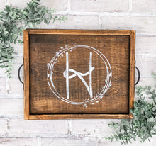 Load image into Gallery viewer, Monogram Farmhouse Tray - Centerpiece - Personalized Gift
