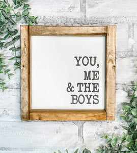 You, Me & The... Personalized Family Framed Sign - Gift