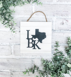 LBK Texas Mini Hanging Sign - Lubbock Memorabilia