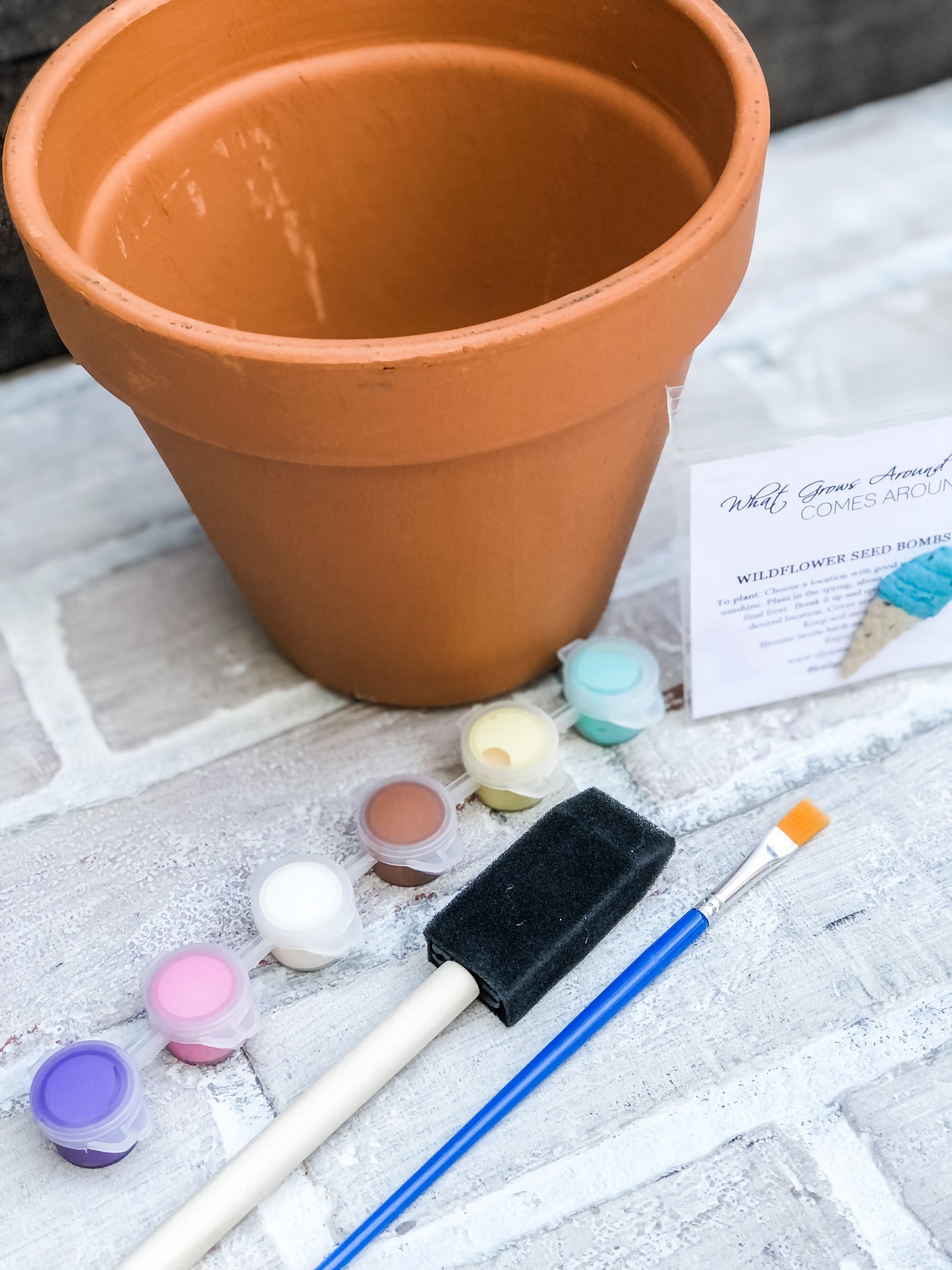 plant pot painting kit Ice Cream Pot Painting Kit for Kids - DIY - Craft for Child