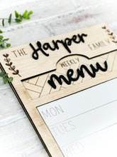 Load image into Gallery viewer, Personalized Marker Board Weekly Menu or To Do List - Kitchen Decor - Organization
