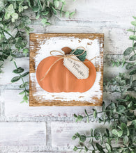 Load image into Gallery viewer, Rustic Tag Pumpkin Shelf Sitter

